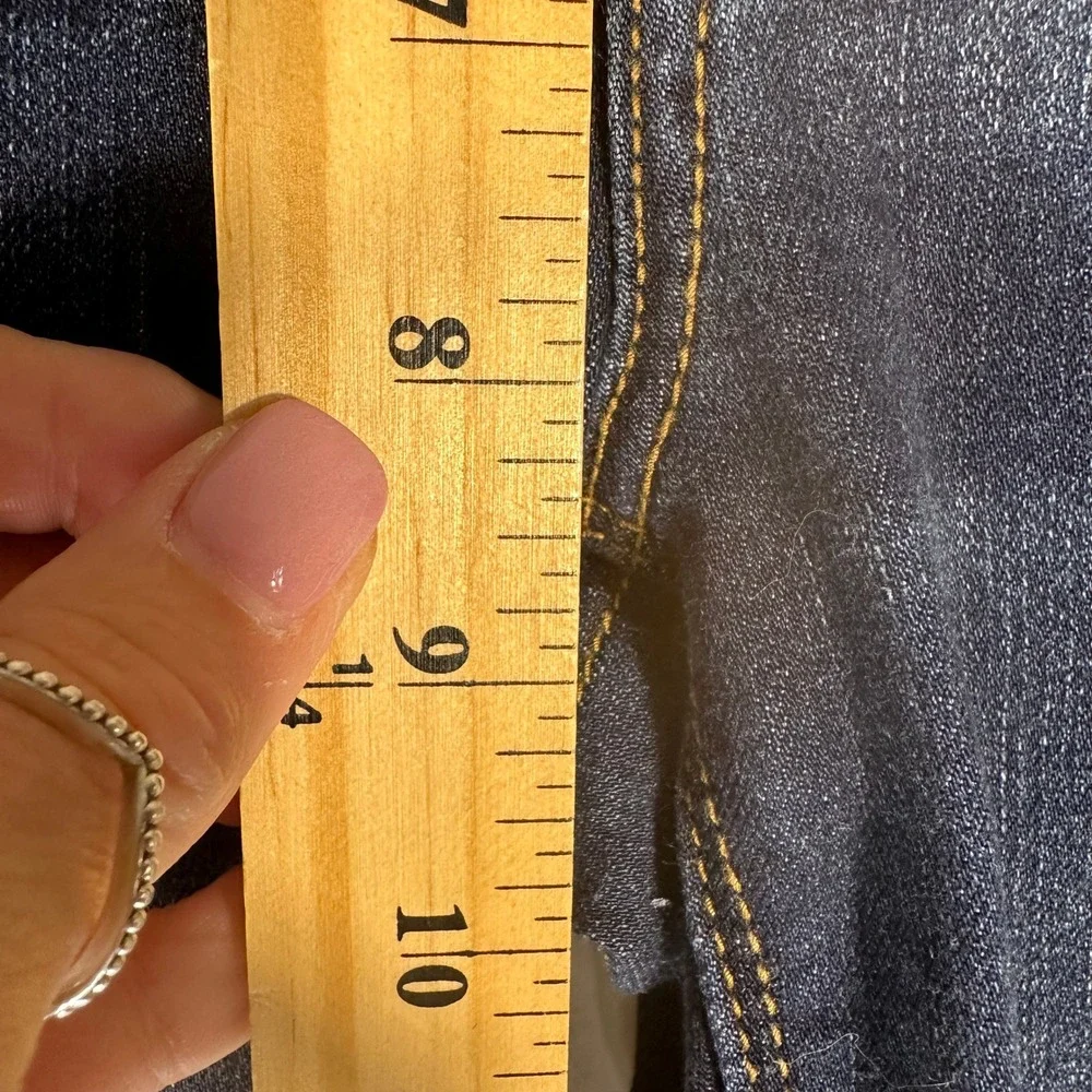 American Eagle Artist Flare Jeans Dark Wash Super Super Stretch Womens 10 Reg